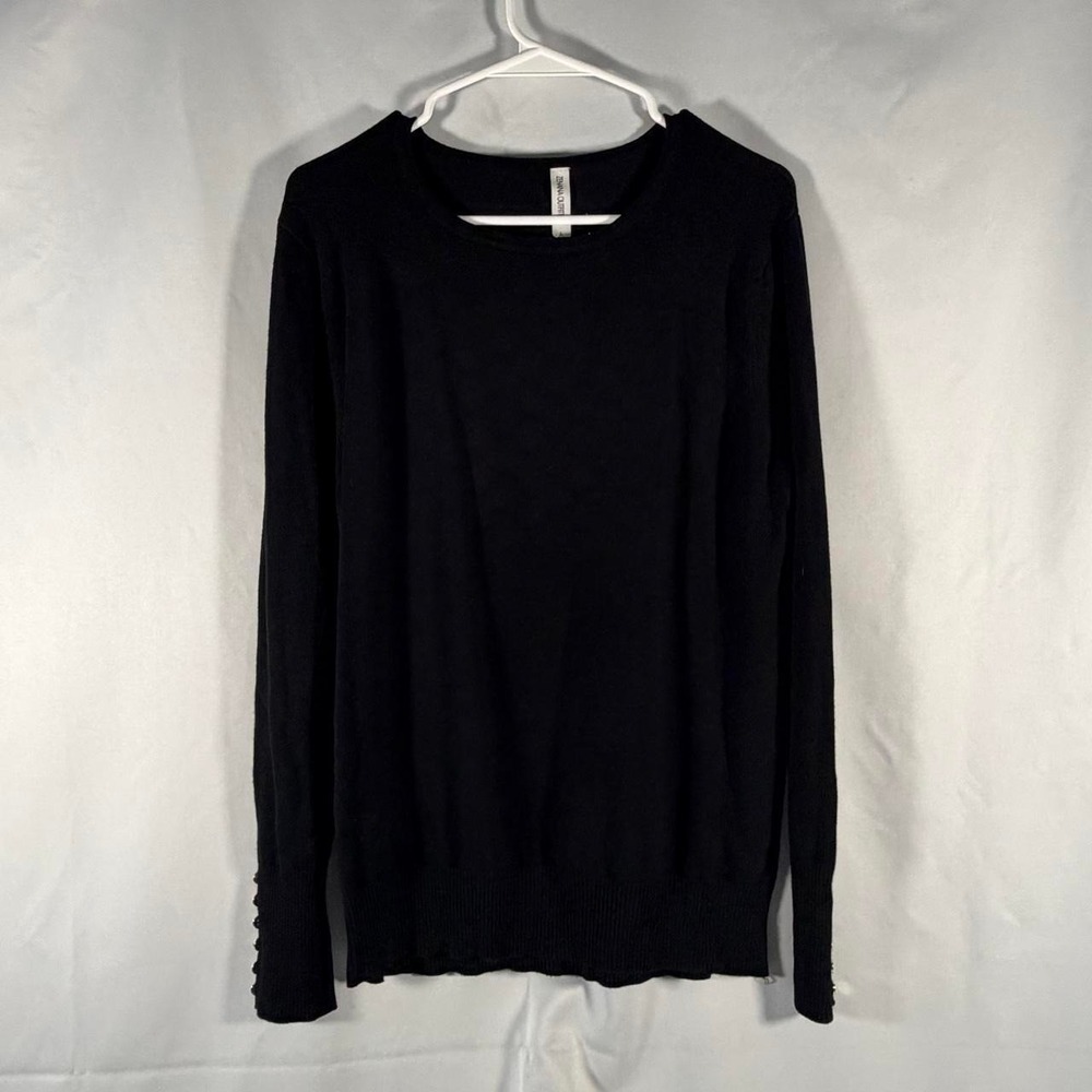 Black button detail sweater